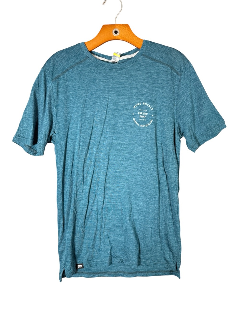 Monss Royale Men's Merino Wool Lyocell Blend Shhort Sleeve Tee Base Layer M